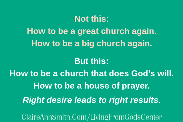 What Kind of Church Do You Desire to Be?